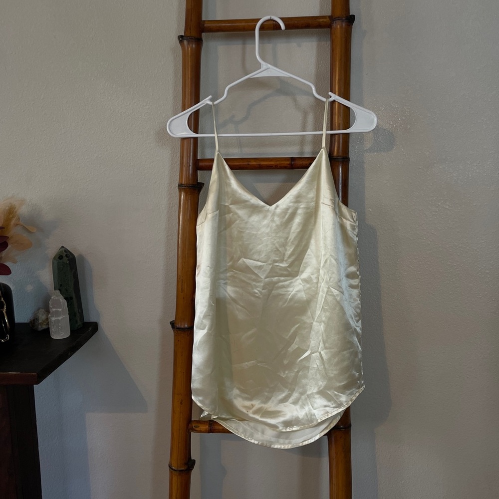 Elegant Cream Satin Cami Top